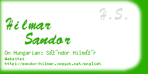 hilmar sandor business card